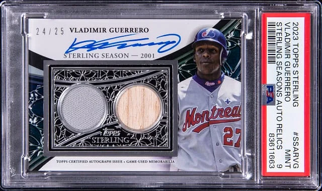2023 Topps Sterling Vladimir Guerrero Seasons Autograph Relic #SSAR-VG card image