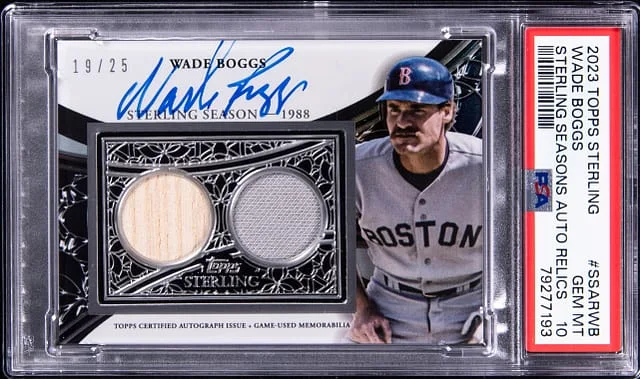 2023 Topps Sterling Wade Boggs Seasons Autograph Relics #SSAR-WB card image