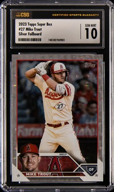 2023 Topps Super Mike Trout Box Silver Foilboard #27 card image