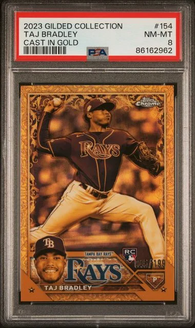 2023 Topps Taj Bradley Gilded Collection Cast In Gold #154 card image