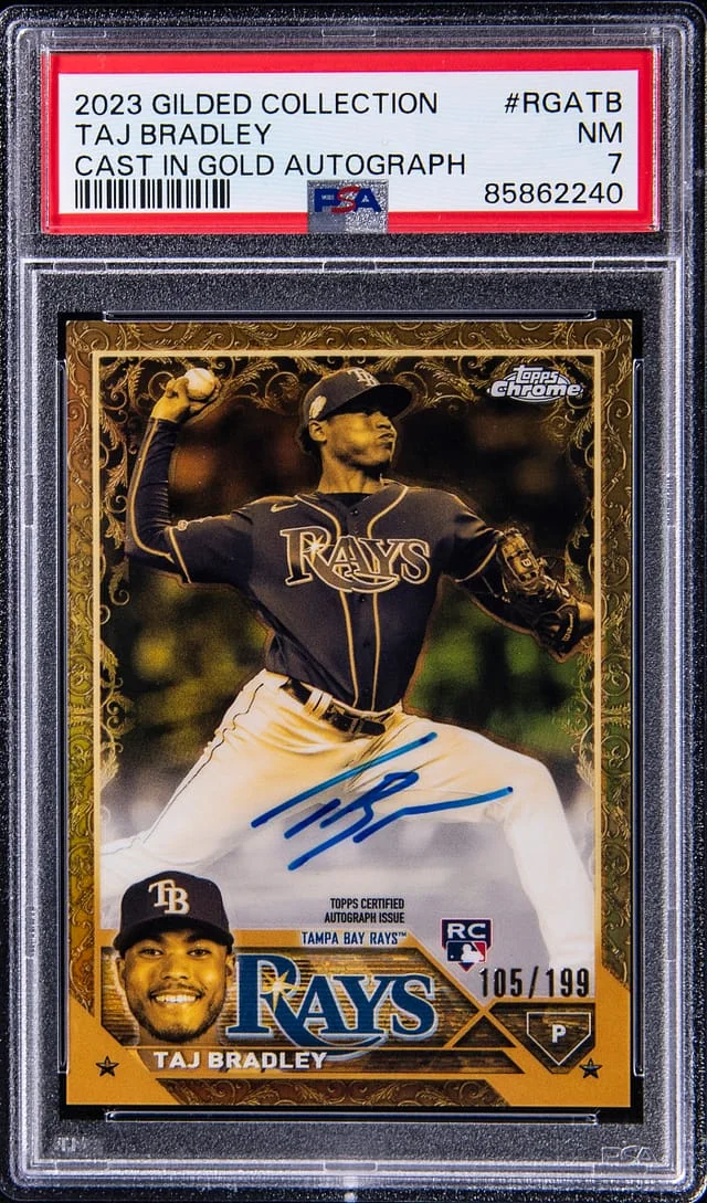 2023 Topps Taj Bradley Gilded Collection Cast In Gold Autograph #RGATB card image