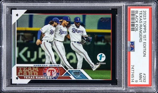 2023 Topps Texas Rangers 1st Edition Black Foil #292 card image