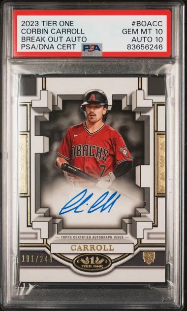 2023 Topps Tier One Break Out Autographs Boacc Corbin Carroll #no-number card image