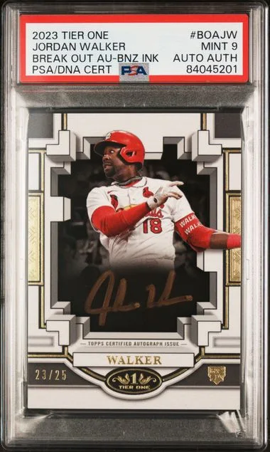 2023 Topps Tier One Break Out Autographs Bronze Ink Boajw Jordan Walker #no-number card image