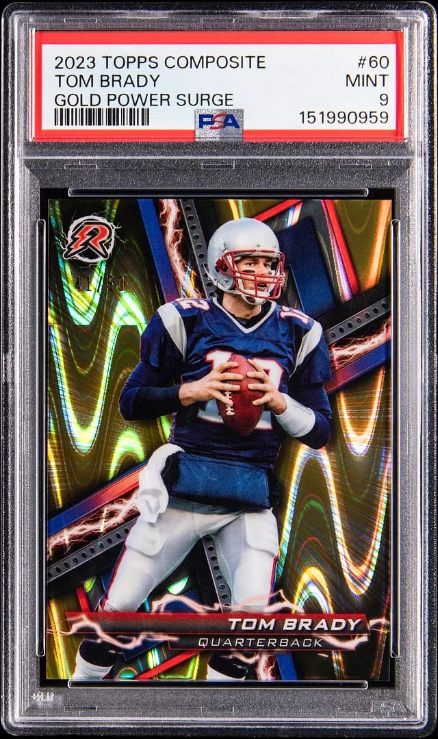 2023 Topps Tom Brady Composite Gold Power Surge #60 card image