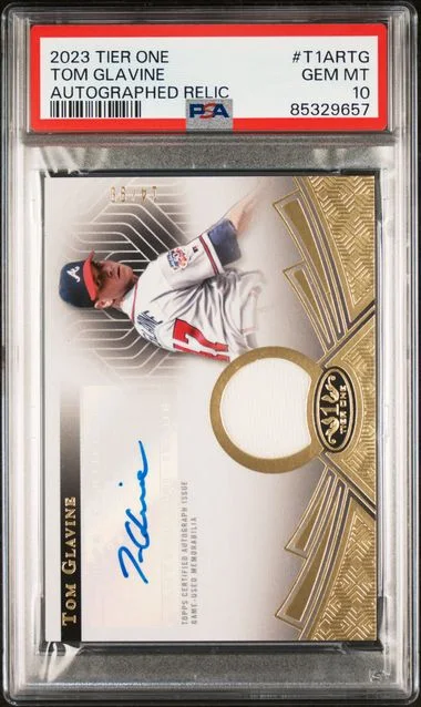 2023 Topps Tom Glavine Tier One Autographed Relics #T1AR-TG card image