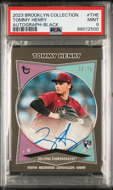 2023 Topps Tommy Henry Brooklyn Collection Autograph Black #THE card image