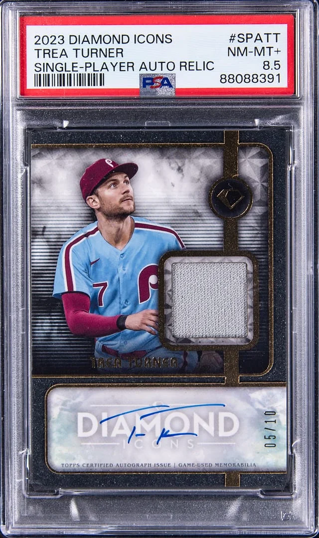 2023 Topps Trea Turner Diamond Icons Single-Player Autograph Relic #SPATT card image