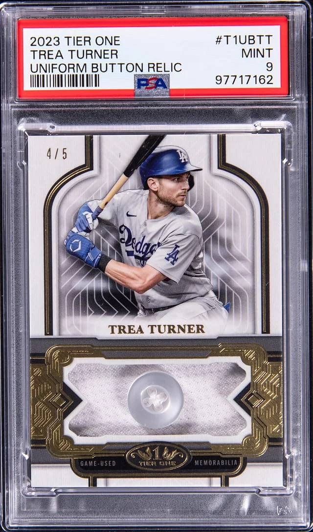 2023 Topps Trea Turner Tier 1 Uniform Button Relic #T1UB-TT card image