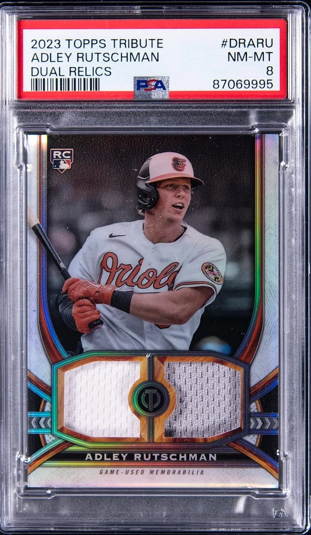 2023 Topps Tribute Adley Rutschman Dual Relics #DRARU card image