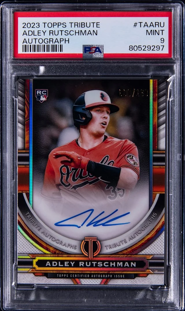 2023 Topps Tribute Adley Rutschman Autograph #TAARU card image