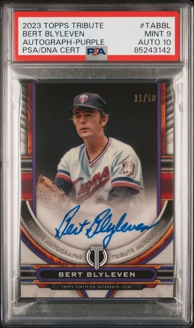 2023 Topps Tribute Bert Blyleven Tribute Autograph Purple #TA-BBL card image