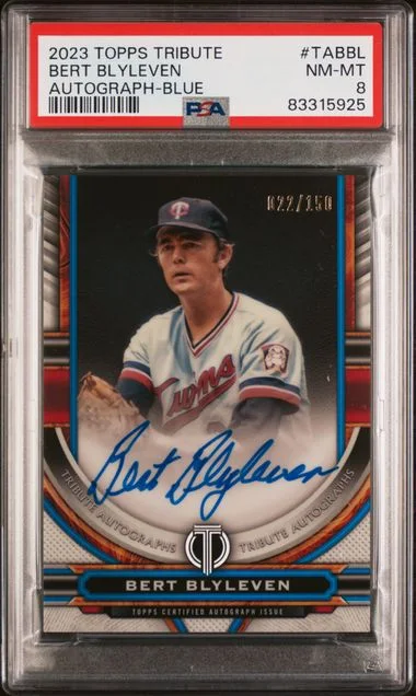 2023 Topps Tribute Bert Blyleven Tribute Autograph Blue #TABBL card image