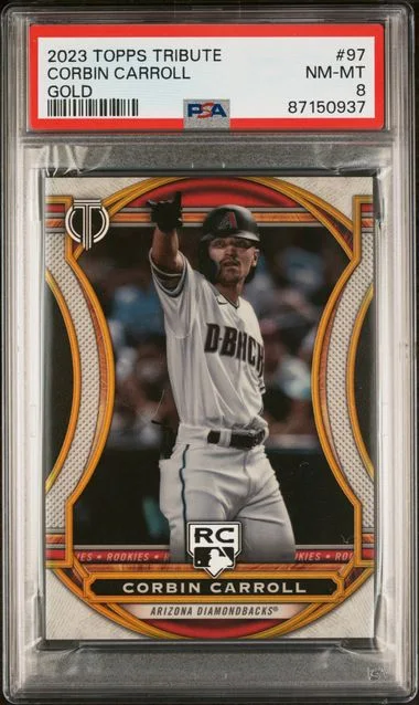 2023 Topps Tribute Corbin Carroll Gold #97 card image