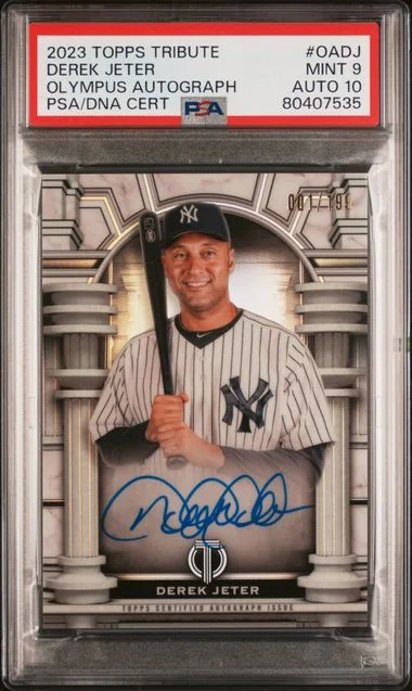 2023 Topps Tribute Derek Jeter Olympus Autograph #OADJ card image