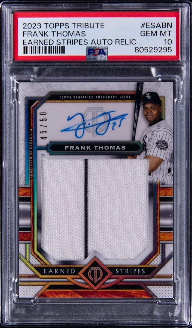 2023 Topps Tribute Frank Thomas Earned Stripes Autograph Relic #ESABN card image