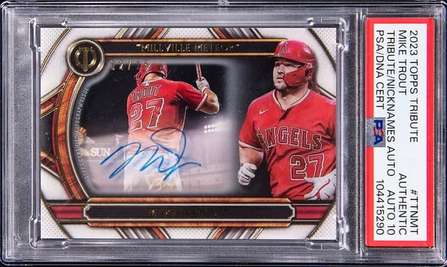 2023 Topps Tribute Mike Trout Tribute/Nicknames Autograph #TTNMT card image