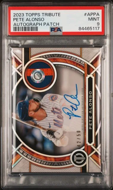 2023 Topps Tribute Pete Alonso Autograph Patch #AP-PA card image