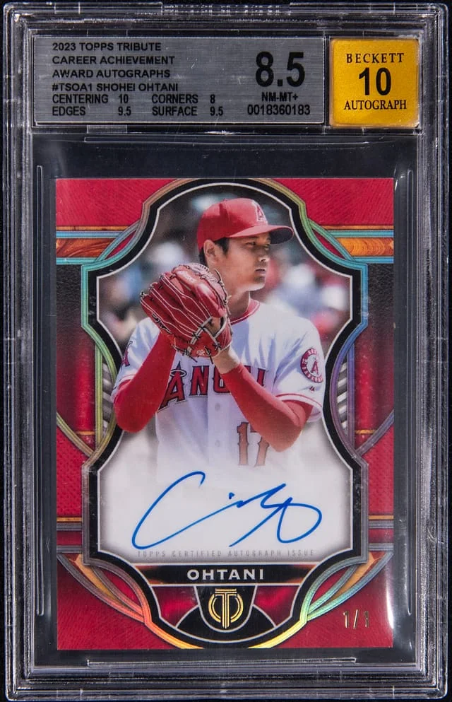 2023 Topps Tribute Shohei Ohtani Career Achievement Award Autographs #TSOA-1 card image
