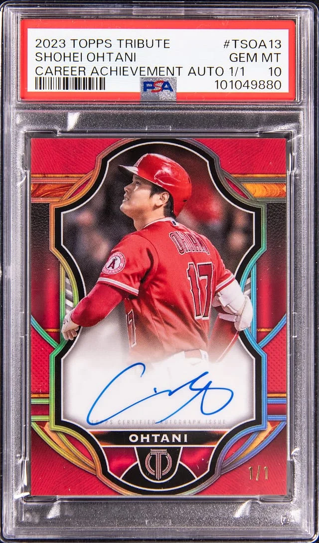 2023 Topps Tribute Shohei Ohtani Career Achievement Autograph #TSOA13 card image