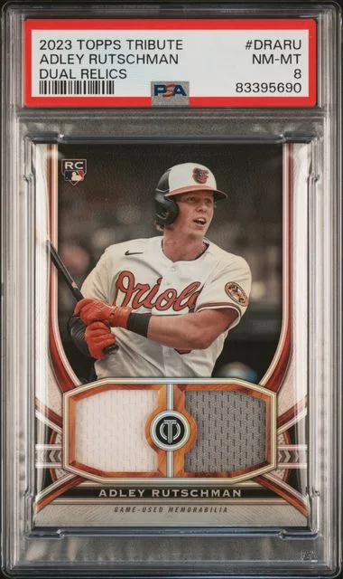 2023 Topps Tribute Tribute Dual Relics Single Player Draru Adley Rutschman #no-number card image