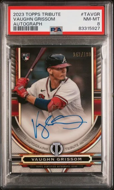 2023 Topps Tribute Vaughn Grissom Tribute Autograph #TAVGR card image