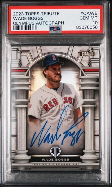 2023 Topps Tribute Wade Boggs Olympus Autograph #OA-WB card image
