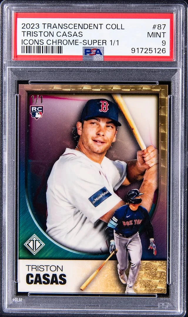 2023 Topps Triston Casas Transcendent Collection Icons Chrome SuperFractor #87 card image