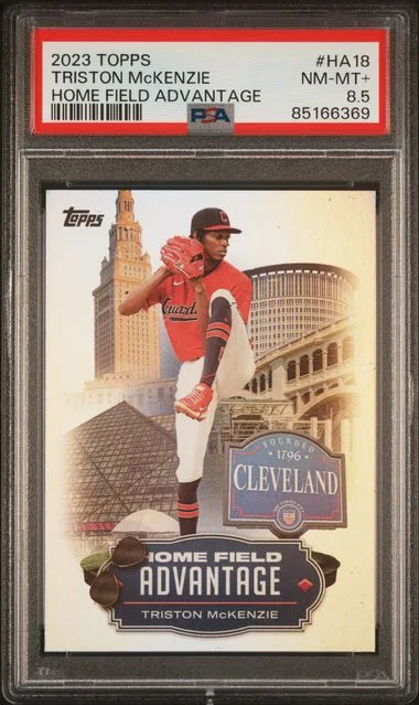 2023 Topps Triston Mckenzie Home Field Advantage Series 2 #HA18 card image