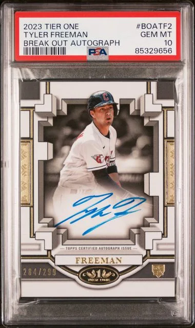 2023 Topps Tyler Freeman Tier One Break Out Autographs #BOATF2 card image