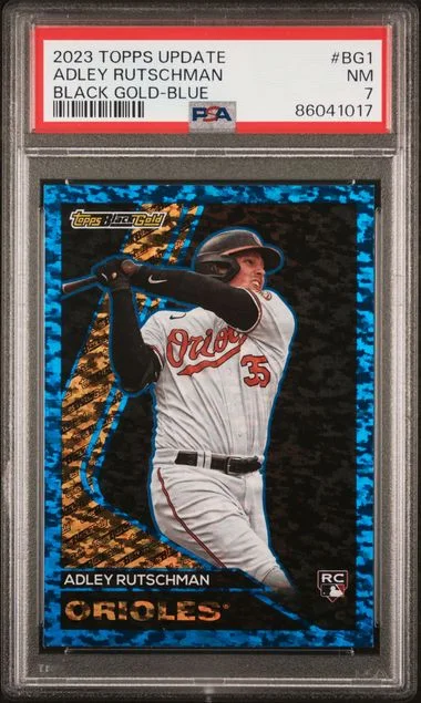 2023 Topps Update Adley Rutschman Black Gold Blue #BG1 card image