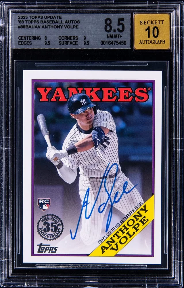 2023 Topps Update Anthony Volpe 88 Topps Baseball Autographs #88BAUAV card image