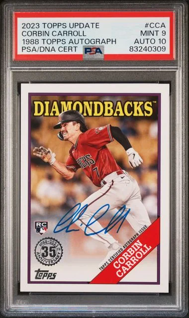 2023 Topps Update Corbin Carroll 1988 Topps Baseball Autograph #88BAU-CCA card image