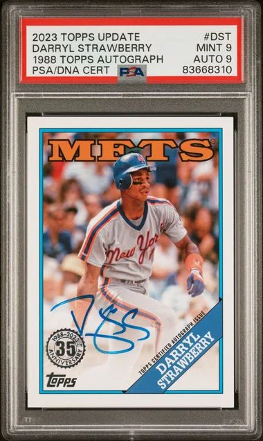 2023 Topps Update Darryl Strawberry 1988 Topps Baseball Autograph #88BA-DST card image