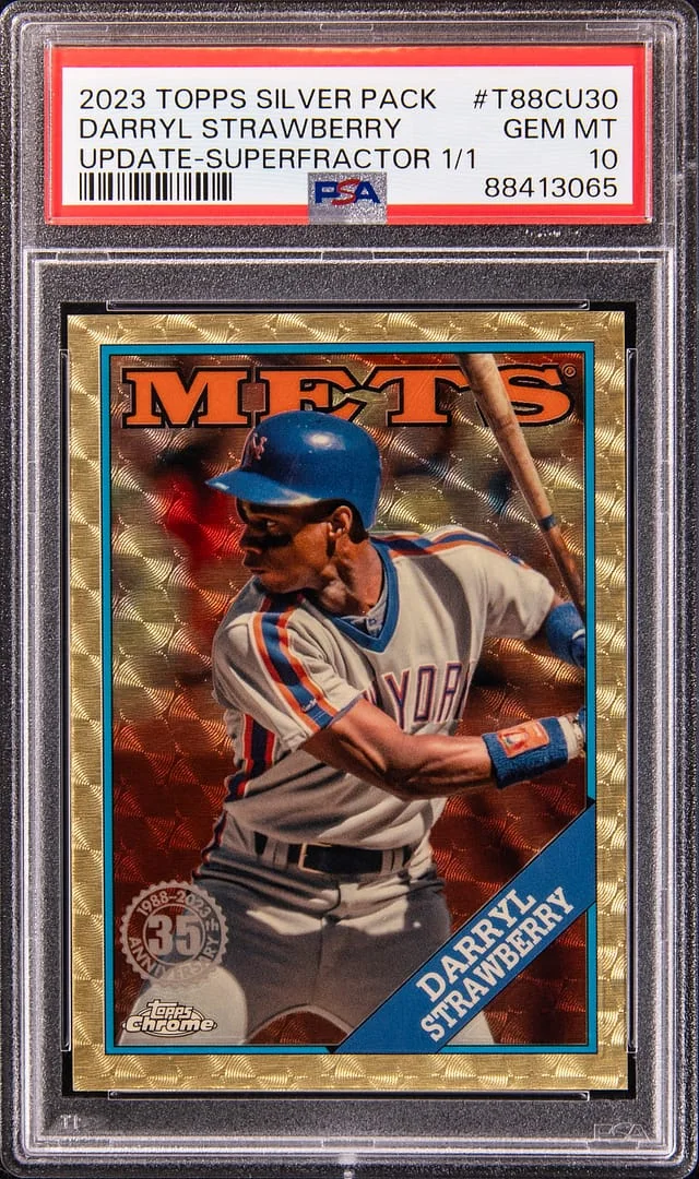 2023 Topps Update Darryl Strawberry Silver Pack SuperFractor #T88CU-30 card image