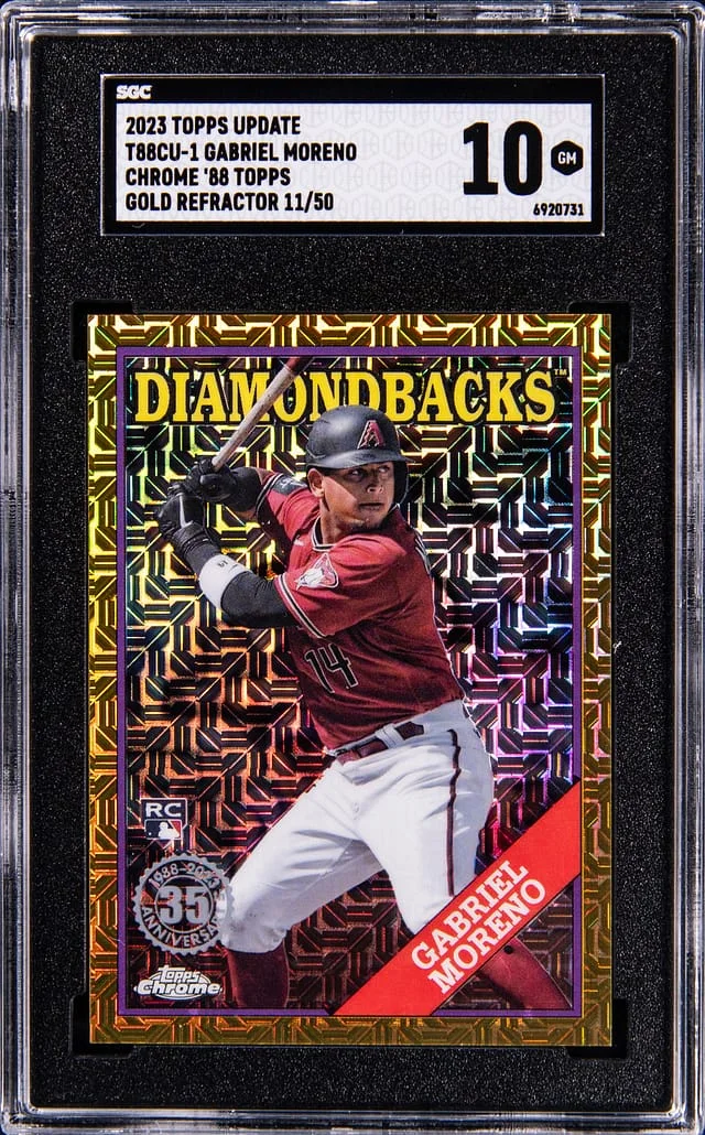2023 Topps Update Gabriel Moreno Chrome '88 Topps-Gold Refractor #T88CU-1 card image