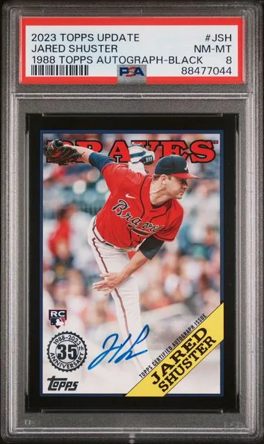 2023 Topps Update Jared Shuster 1988 Topps Baseball Autograph Black #JSH card image