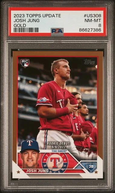 2023 Topps Update Josh Jung Gold #US308 card image
