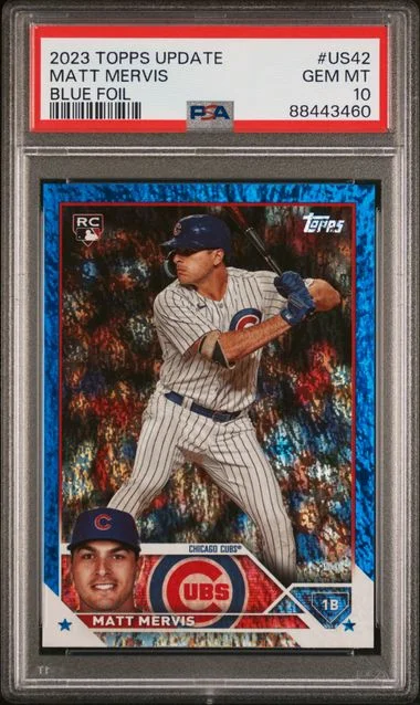 2023 Topps Update Matt Mervis Blue Foil #US42 card image
