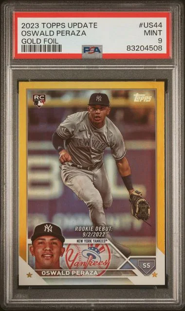 2023 Topps Update Oswald Peraza Gold Foil #US44 card image