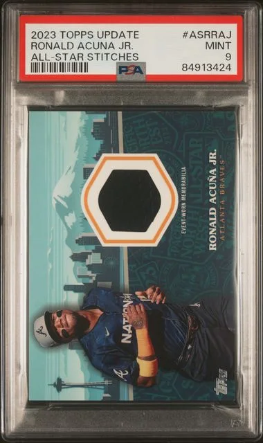 2023 Topps Update Ronald Acuna Jr. All-Star Stitches #ASRRAJ card image