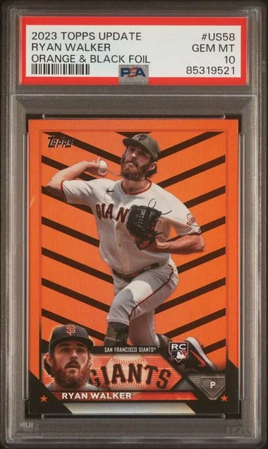 2023 Topps Update Ryan Walker Orange & Black Foil #US58 card image