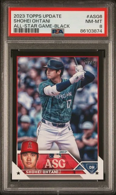 2023 Topps Update Shohei Ohtani 2023 All-Star Game Black #ASG6 card image