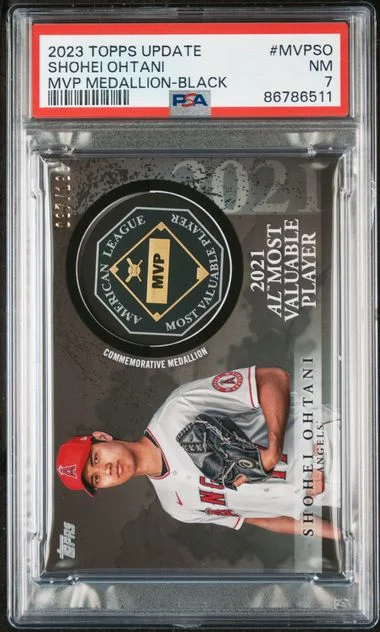 2023 Topps Update Shohei Ohtani MVP Medallion Black #MVP-SO card image