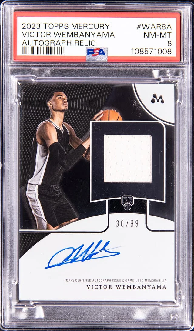 2023 Topps Victor Wembanyama Mercury Autograph Relic #WAR-8A card image