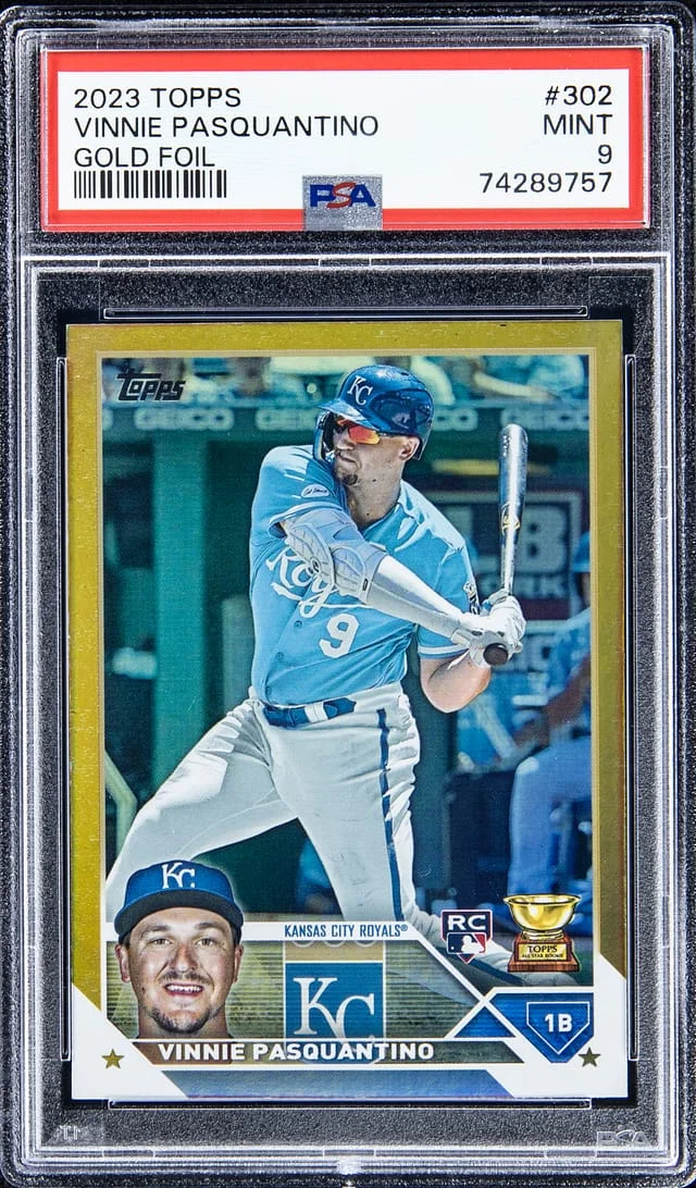 2023 Topps Vinnie Pasquantino Gold Foil #302 card image