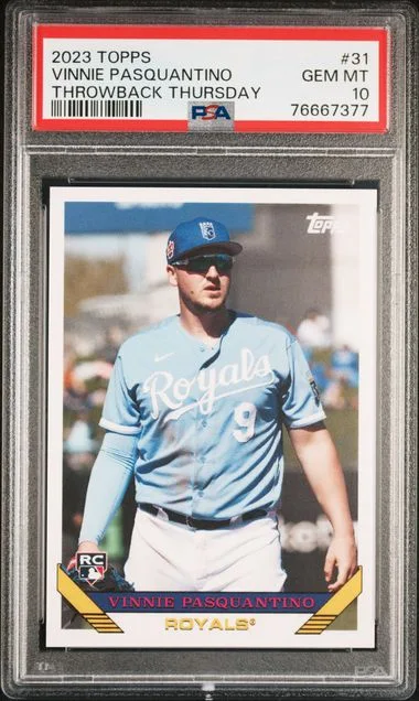 2023 Topps Vinnie Pasquantino Throwback Thursday #31 card image
