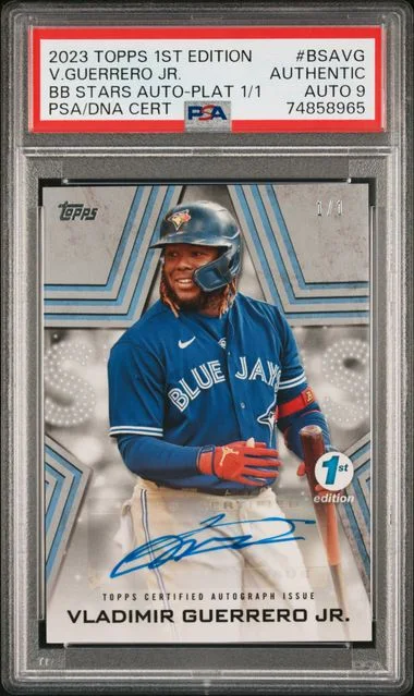 2023 Topps Vladimir Guerrero Jr. 1st Edition Baseball Stars Autographs Platinum #BSA-VG card image