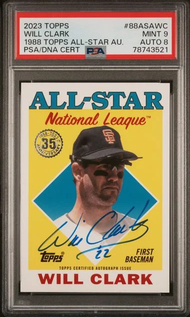 2023 Topps Will Clark 1988 Topps All-Star Baseball Autographs #88ASAWC card image