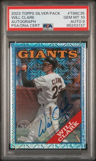 2023 Topps Will Clark Silver Pack 1988 Chrome Promo Autograph #T88C35 card image